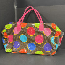 Load image into Gallery viewer, Polka Dot Vinyl Overnight Travel Bag
