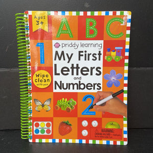 My First Letters and Numbers (Priddy Learning) (Roger Priddy) -workbook paperback