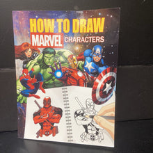 Load image into Gallery viewer, How To Draw Marvel Characters (Marvel Comics) -character activity paperback
