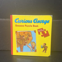 Load image into Gallery viewer, Curious George Seasons Puzzle Book (H.A. Rey) -character board
