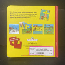 Load image into Gallery viewer, Curious George Seasons Puzzle Book (H.A. Rey) -character board
