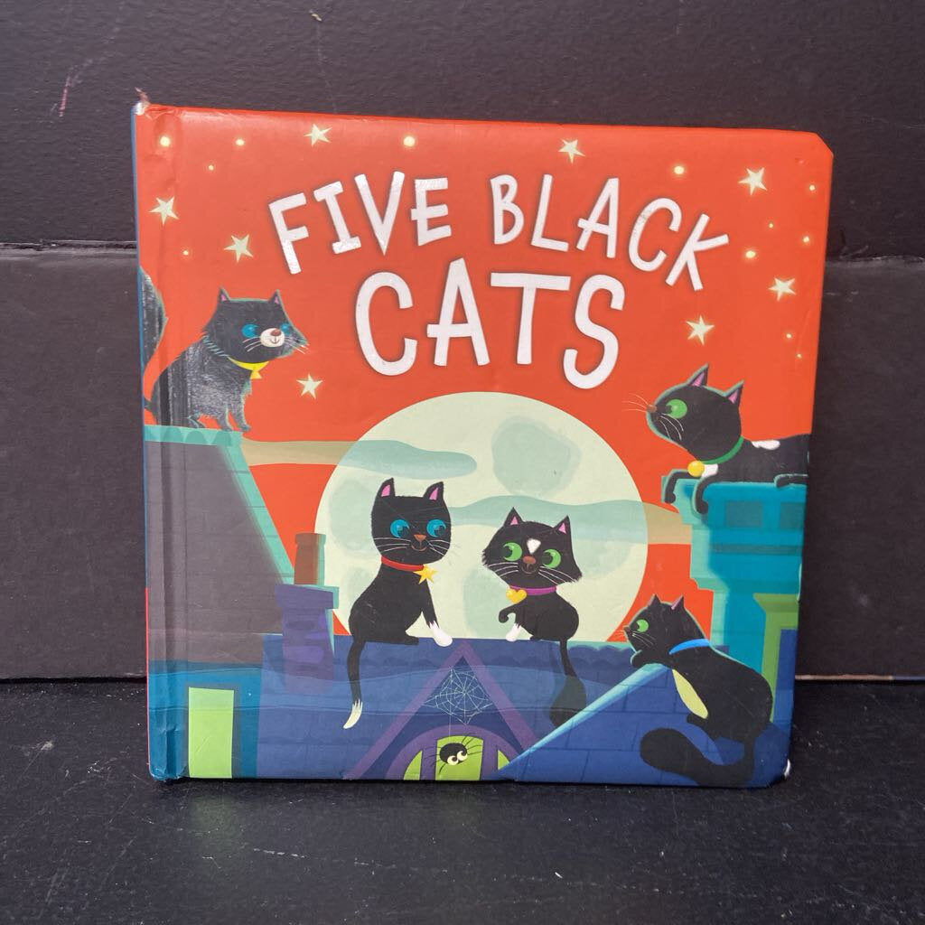 Five Black Cats (Patricia Hegarty) (Halloween) (Tiger Tales) -holiday board