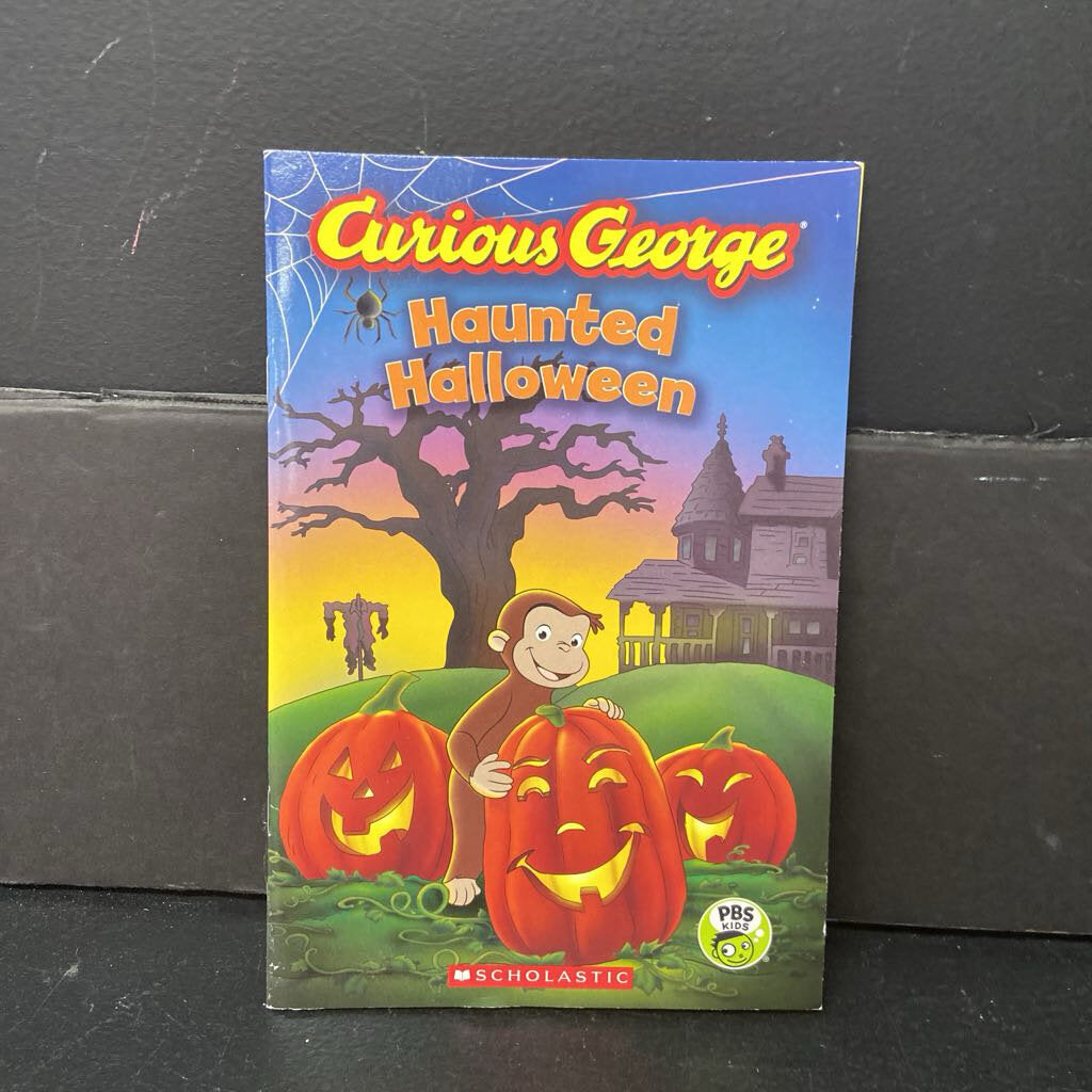 Curious George Haunted Halloween (Green Light Readers Level 2) (Joe Fallon) -character holiday reader paperback