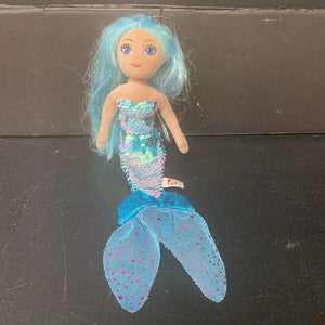 Indigo Sequin Mermaid Plush Doll