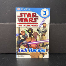 Load image into Gallery viewer, Jedi Heroes (Star Wars: The Clone Wars) (DK Readers Level 3) (Clare Hibbert) -character reader paperback
