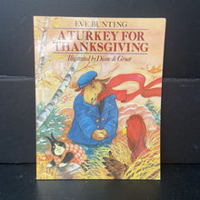 Load image into Gallery viewer, A Turkey for Thanksgiving (Eve Bunting) -holiday paperback
