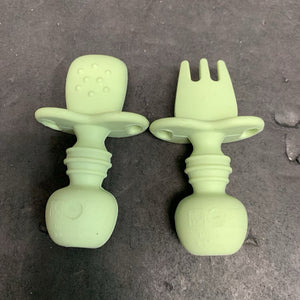 2pc Silicone Spoon & Fork Set