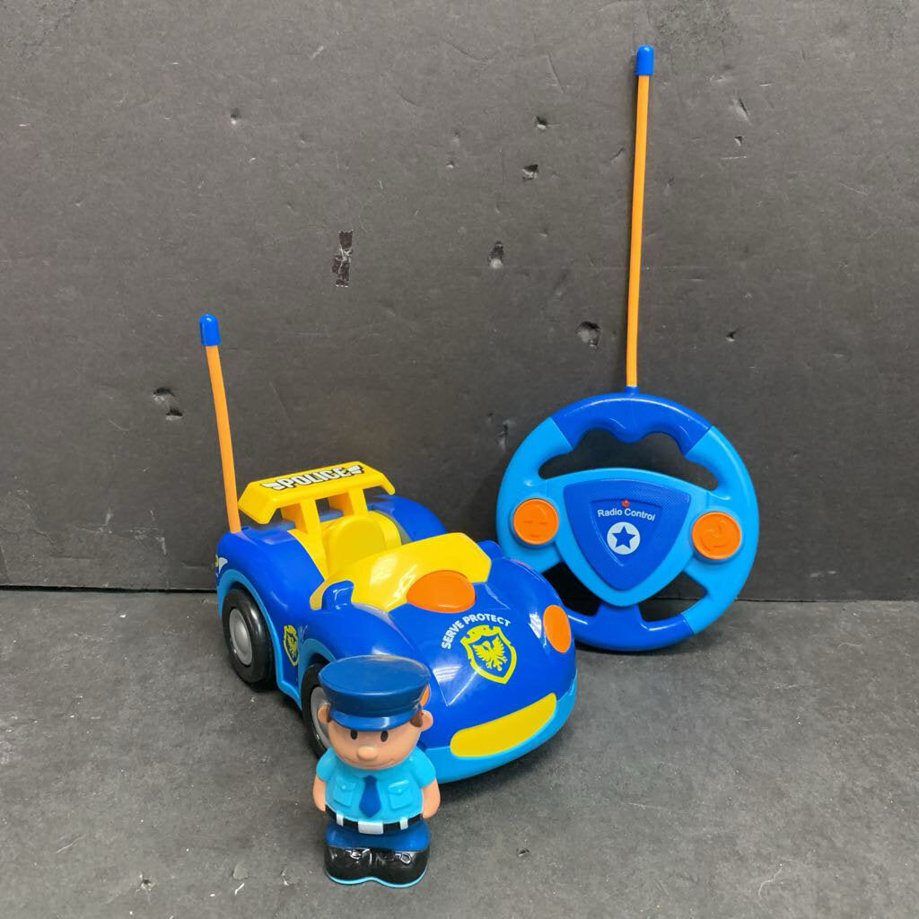 Remote Control Police Car w/Figure Battery Operated