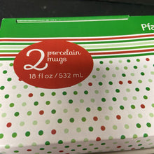 Load image into Gallery viewer, 2pk Porcelain Naughty &amp; Nice Christmas Mugs (NEW) (Pfaltzgraff)
