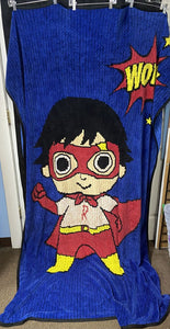 "Wow" Superhero Ryan Winter Blanket