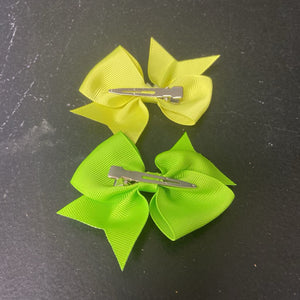 2pk Solid Hairbow Clips