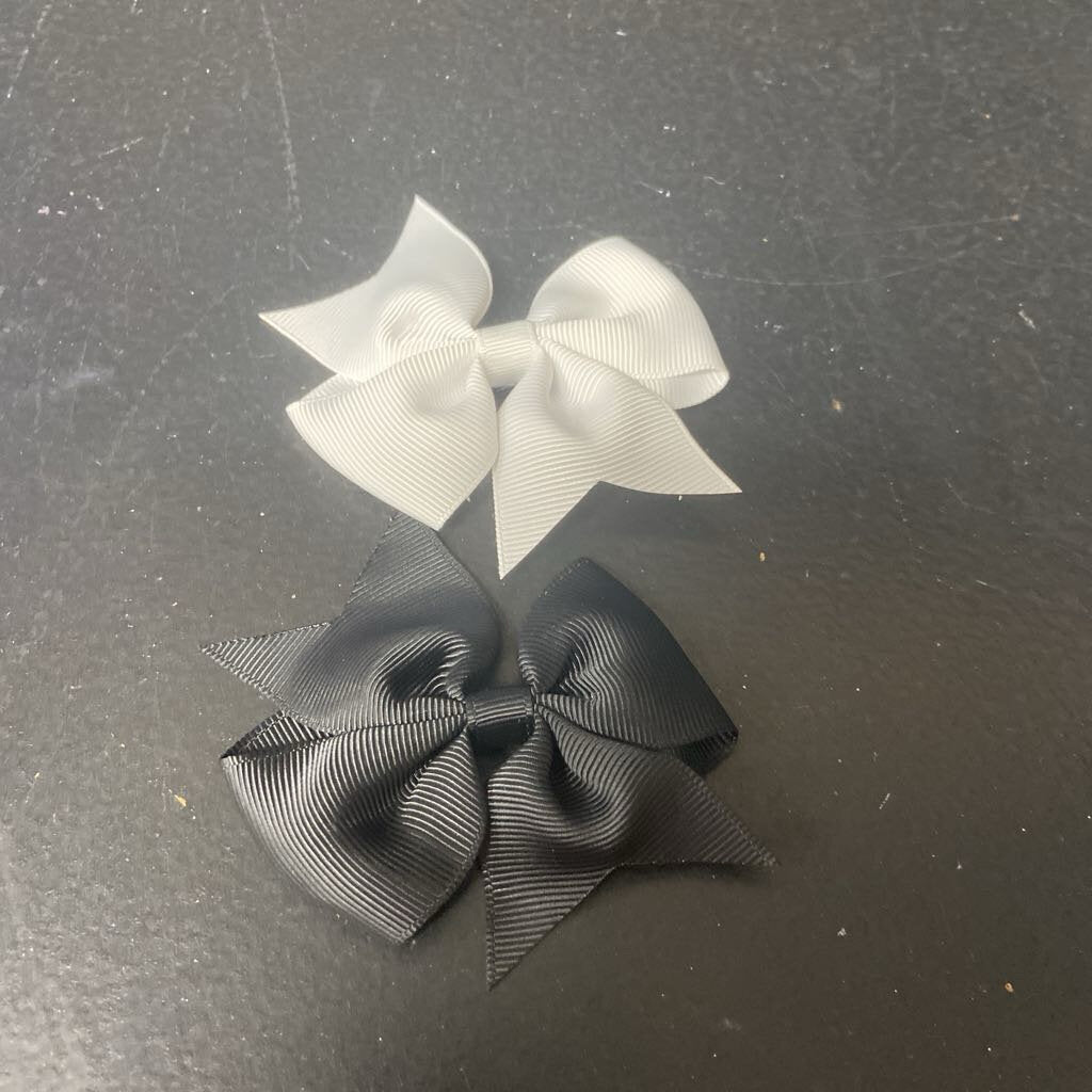 2pk Solid Hairbow Clips