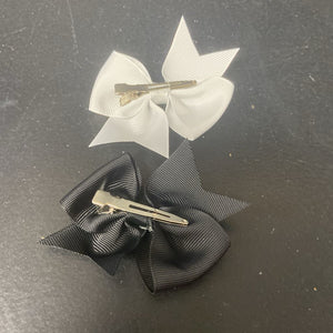 2pk Solid Hairbow Clips