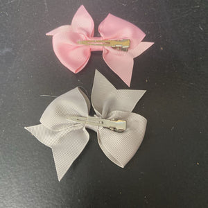 2pk Solid Hairbow Clips