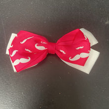 Load image into Gallery viewer, Mustache Hairbow Clip
