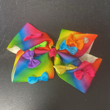 Load image into Gallery viewer, Rainbow Hairbow Clip
