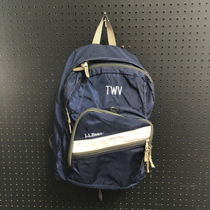 "TWV" Monogrammed School Backpack Bag