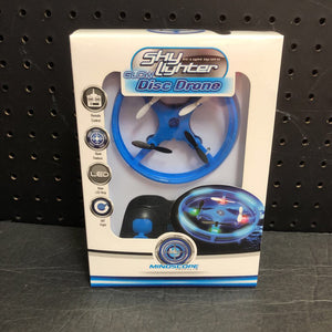 Sky Lighter Glow Disc Remote Control Drone Battery Operated (NEW) (Mindscope)