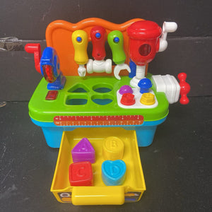 Musical Shape Sorter Workbench w/Shapes & Tools Battery Operated