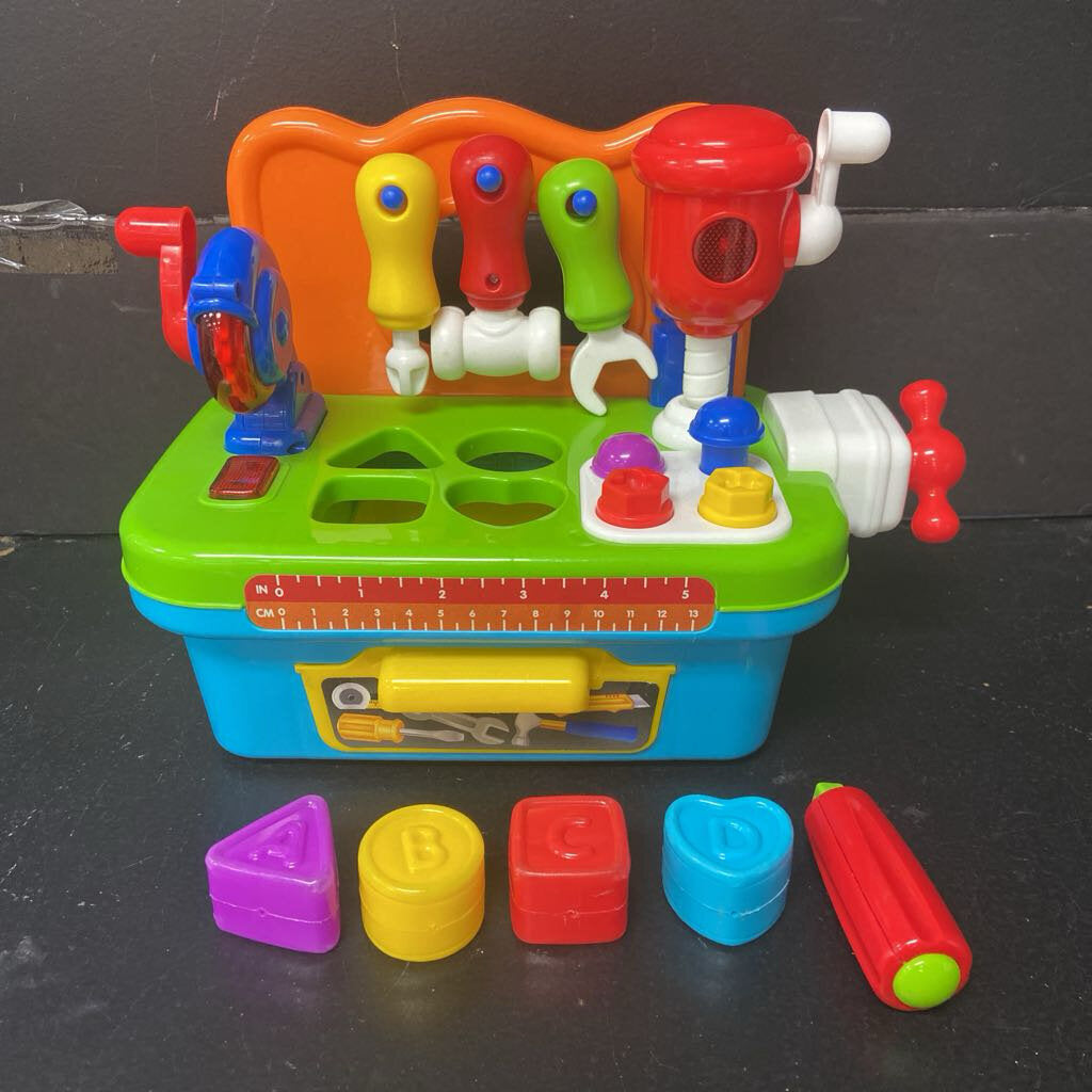 Musical Shape Sorter Workbench w/Shapes & Tools Battery Operated