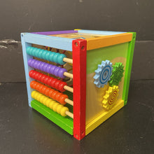 Load image into Gallery viewer, Wooden Abacus Activity Cube Shape Sorter w/Shapes
