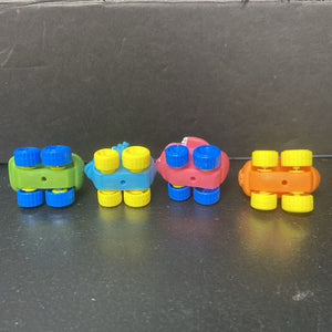 4pk Dinosaur Soft Cars (Baby Wheels)