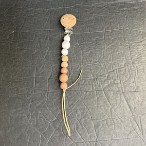 Wooden Silicone Pacifier Clip