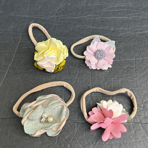 4pk Flower Headbands