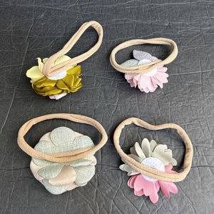 4pk Flower Headbands