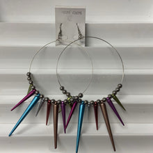 Load image into Gallery viewer, Spiked Hoop Earrings (NEW) (Moon Color)
