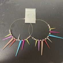 Load image into Gallery viewer, Spiked Hoop Earrings (NEW) (Moon Color)
