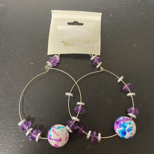 Bead Hoop Earrings (NEW) (Charlotte Accessories)