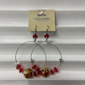Bead Hoop Earrings (NEW) (Charlotte Accessories)