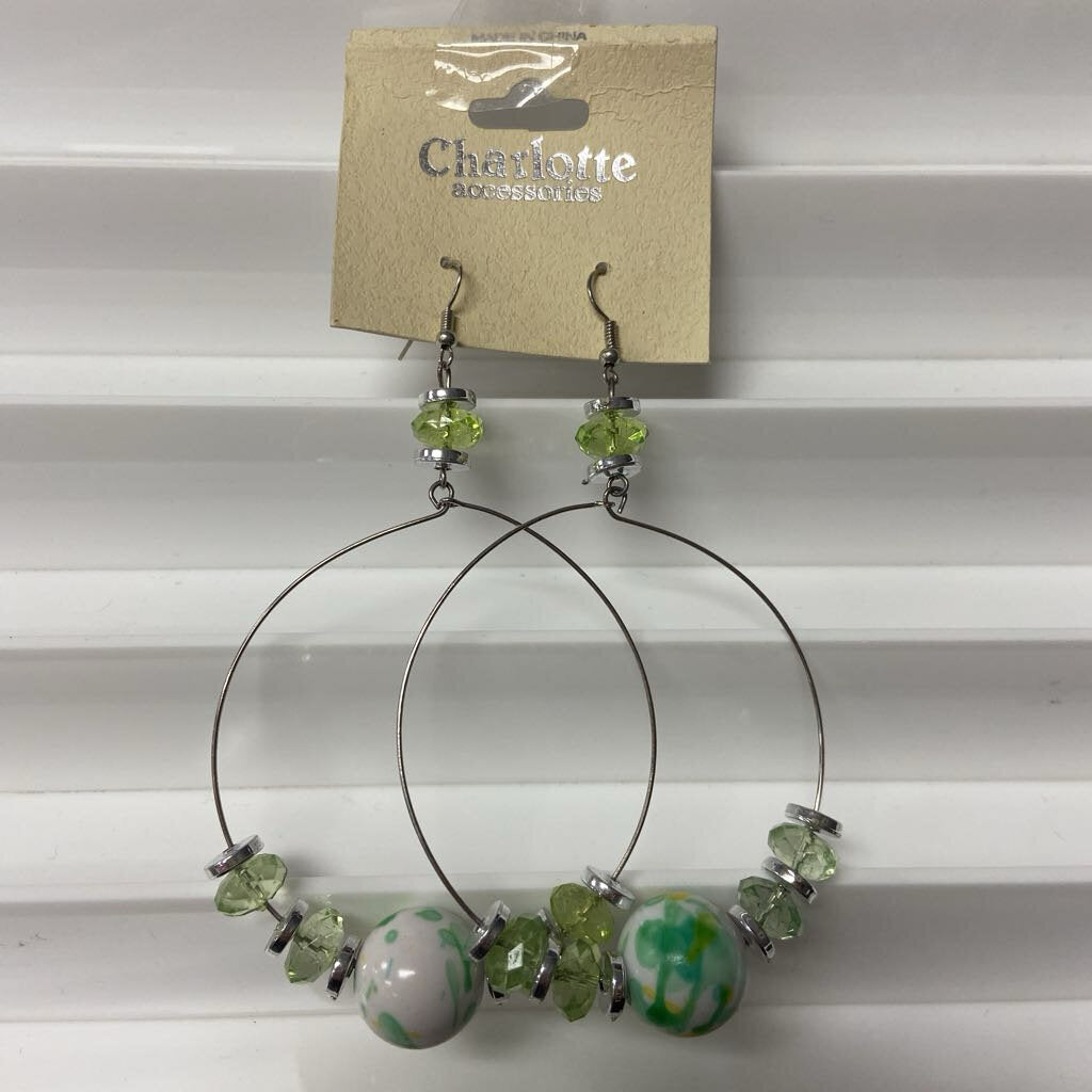 Bead Hoop Earrings (NEW) (Charlotte Accessories)