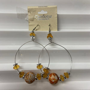 Bead Hoop Earrings (NEW) (Charlotte Accessories)