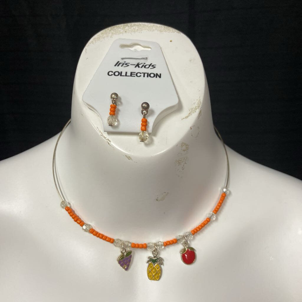 Fruit Necklace & Earrings Set (NEW) (Iris Kids)