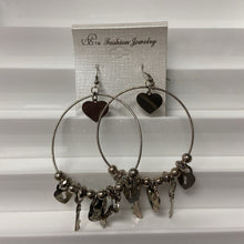 Load image into Gallery viewer, Heart Key Hoop Earrings (NEW)
