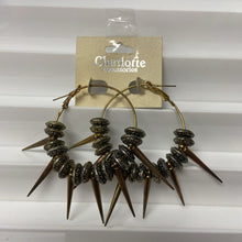 Load image into Gallery viewer, Spike Hoop Earrings (NEW) (Charlotte Accessories)
