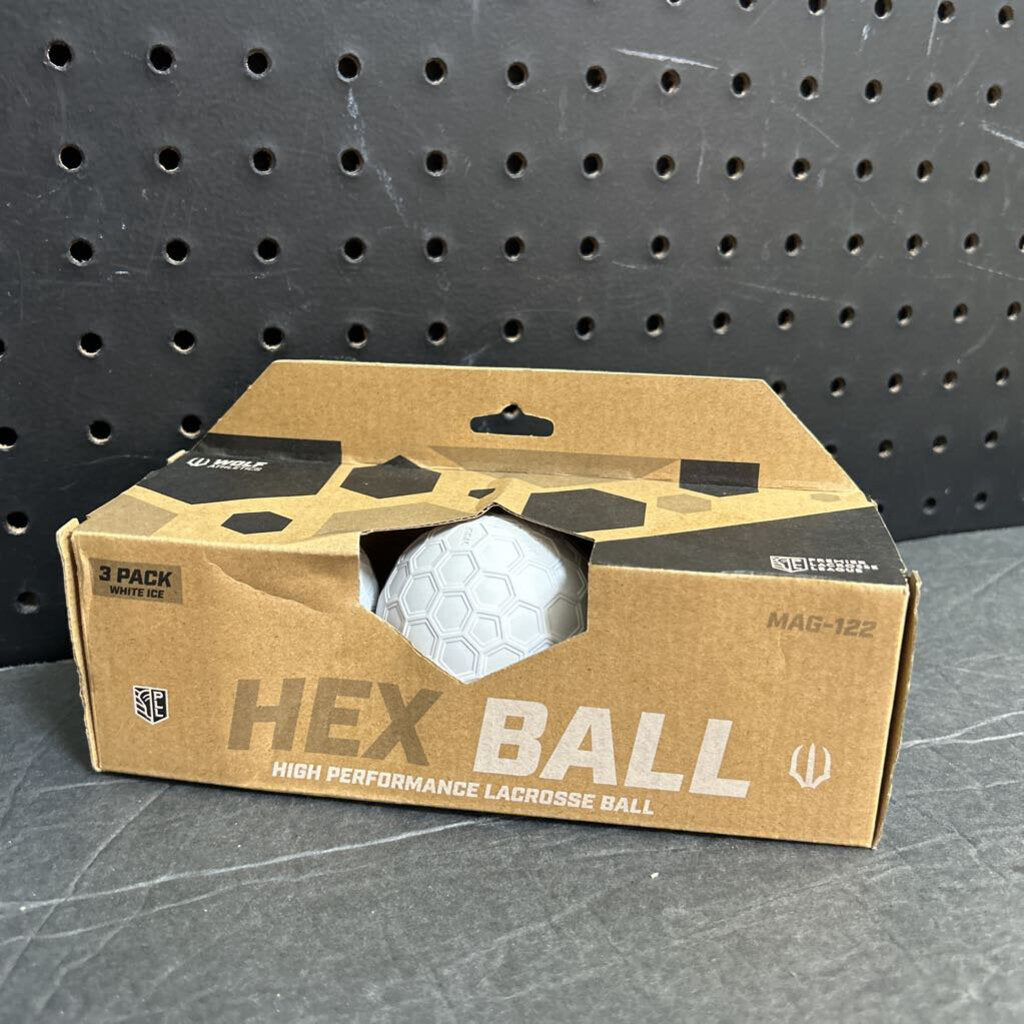 3pk Lacross Hex Balls (NEW) (Wolf Athletics)