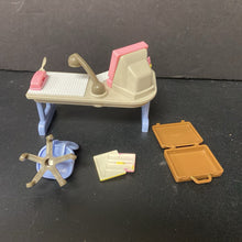 Load image into Gallery viewer, Dollhouse Office Desk Set 1997 Vintage Collectible
