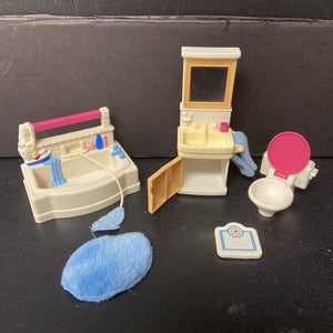 Dollhouse Bathroom Set 1999 Vintage Collectible