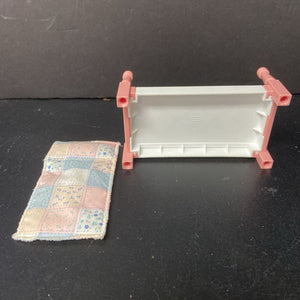 Dollhouse Kid's Bed w/Cover 1996 Vintage Collectible