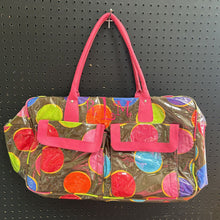 Load image into Gallery viewer, Polka Dot "RLM" Monogrammed Vinyl Overnight Travel Bag
