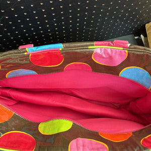 Polka Dot Vinyl Overnight Travel Bag