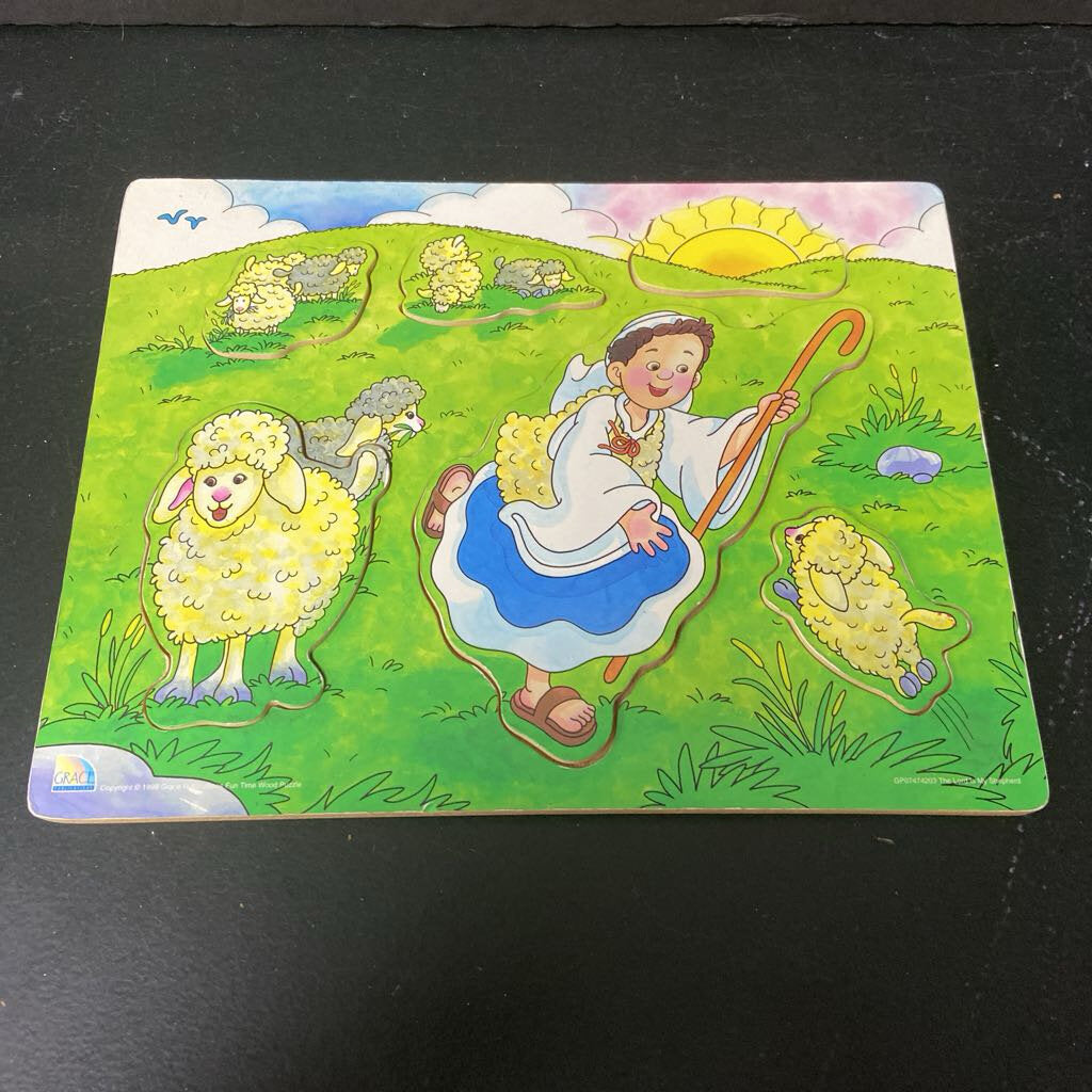 6pc Wooden Bible Shepherd Puzzle (Grace Publications)