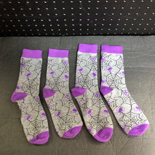 Load image into Gallery viewer, Girls 2pk Halloween Spider Socks
