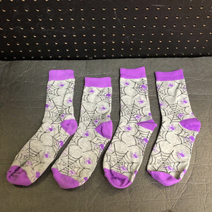 Girls 2pk Halloween Spider Socks