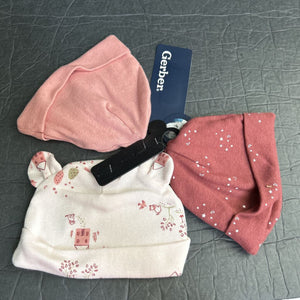 Girls 3pk Infant Hats (NEW)