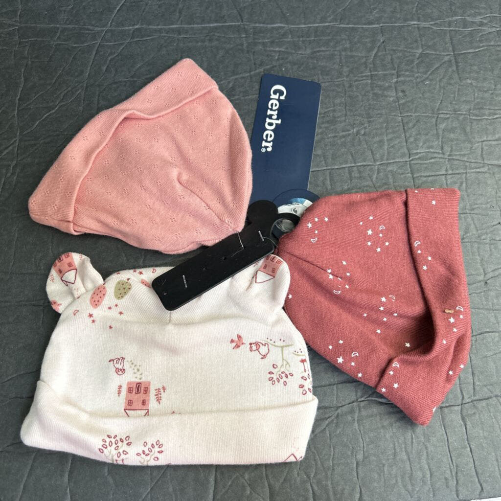 Girls 3pk Infant Hats (NEW)