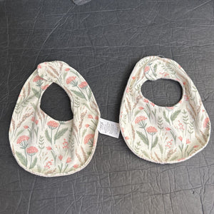 2pk Flower Bibs